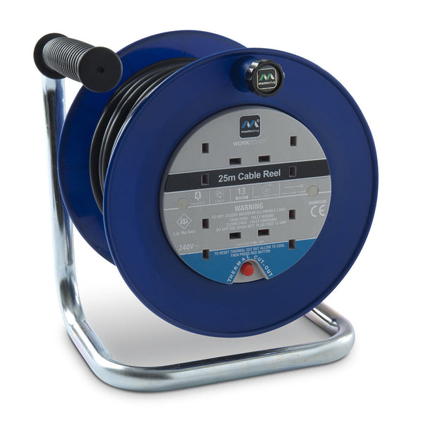 Masterplug 4 gang 13A 25m cable reel