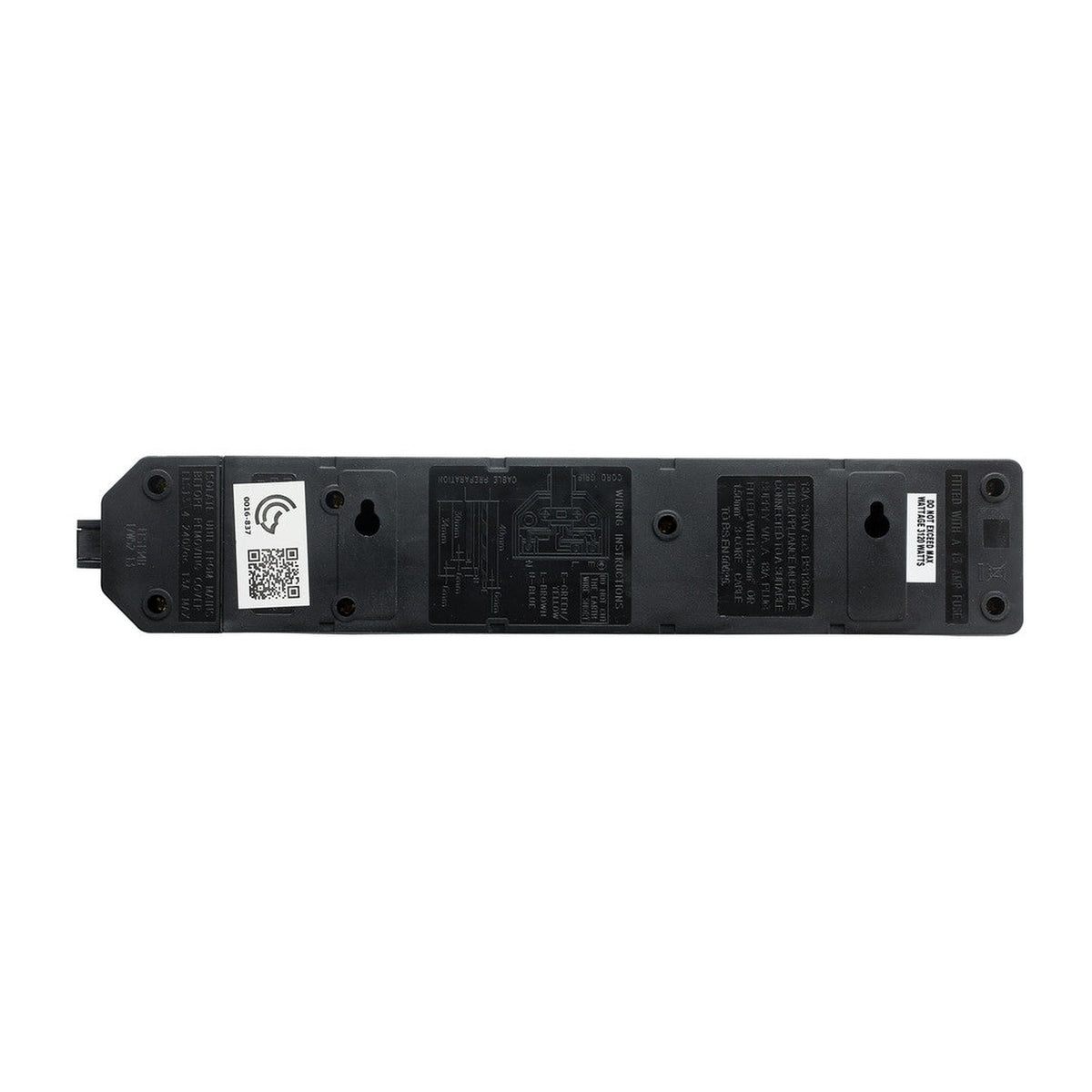 Masterplug 4 socket 13 amp black heavy duty trailing socket, view 6