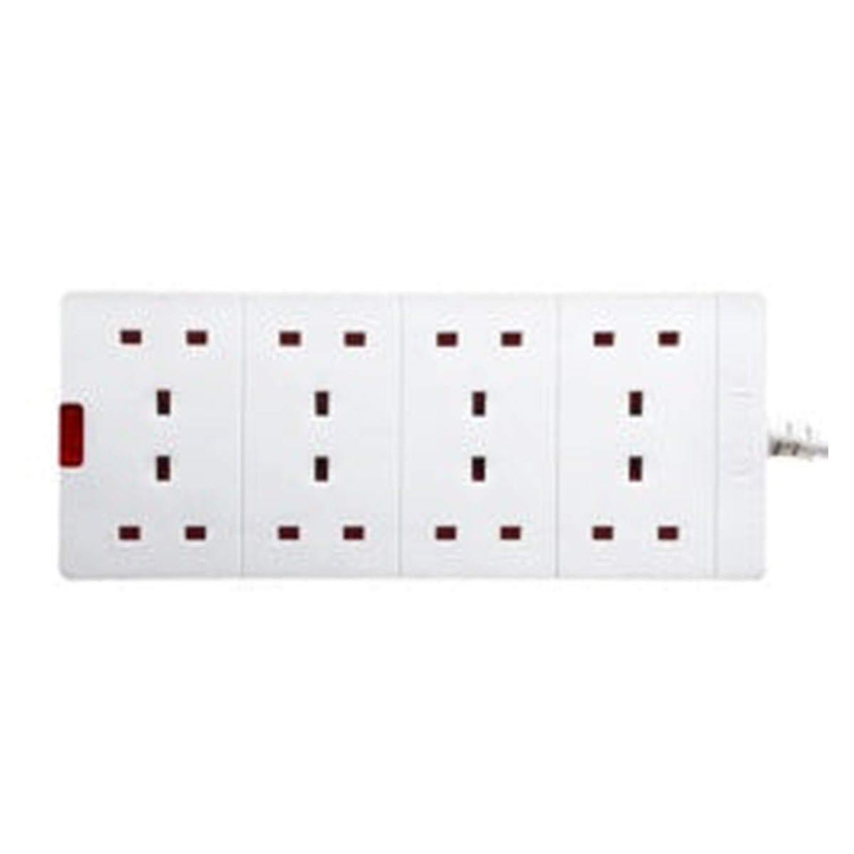 Masterplug 8 gang 2m white extension lead, view 2