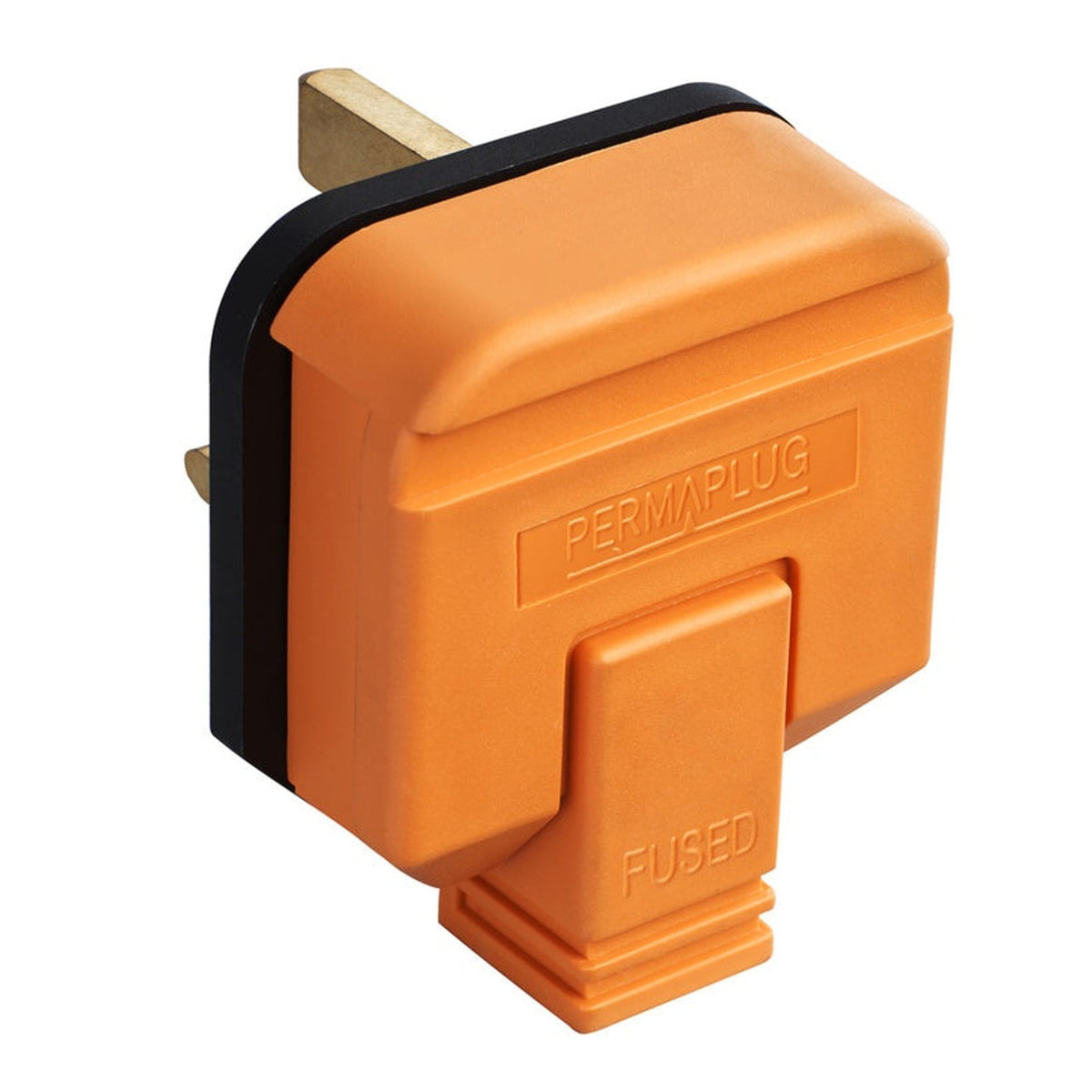 Masterplug heavy duty 13 amp orange plug, view 4