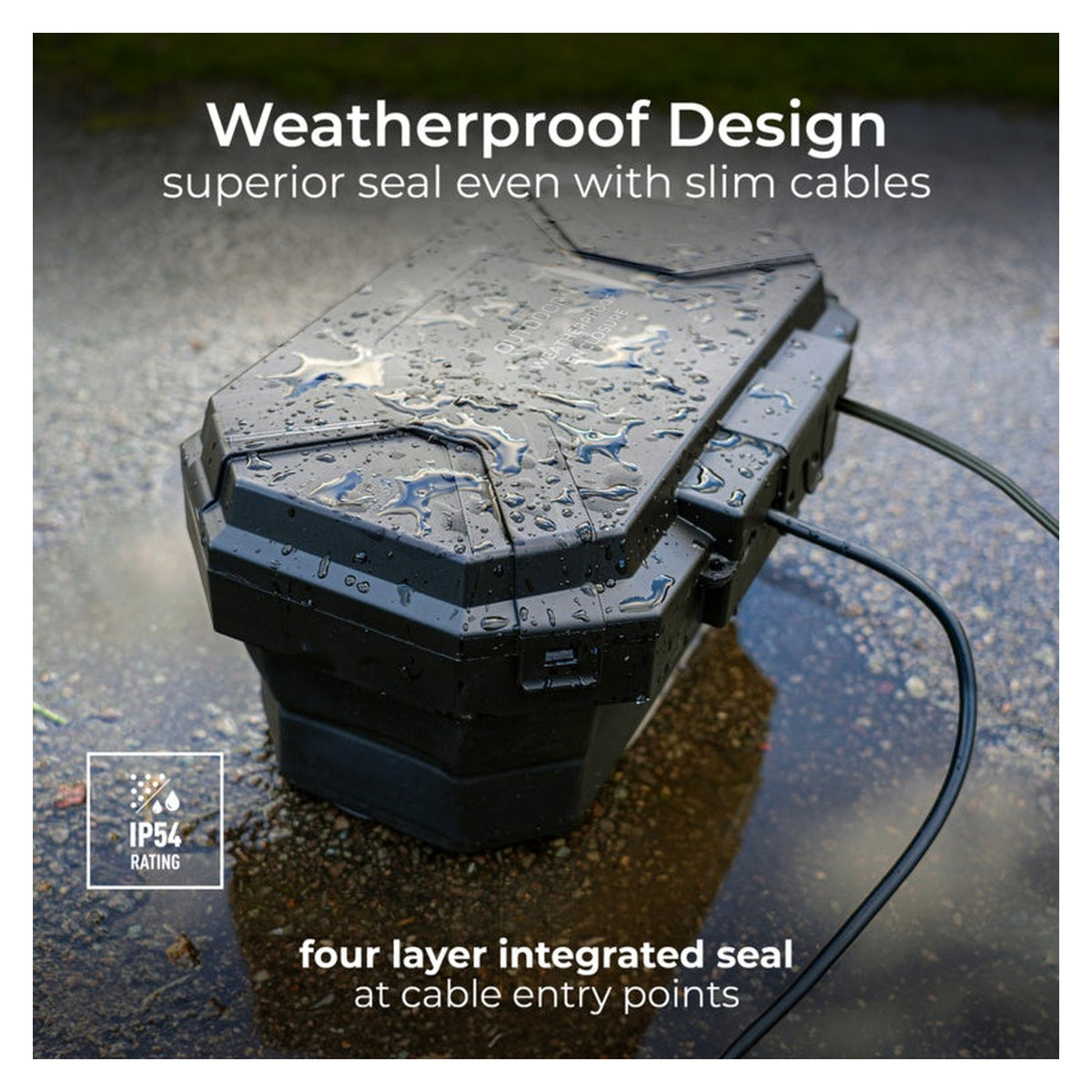 Masterplug IP54 weatherproof box and socket, view 2
