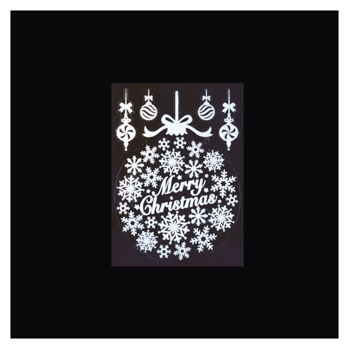 Merry Christmas Bauble Window Sticker