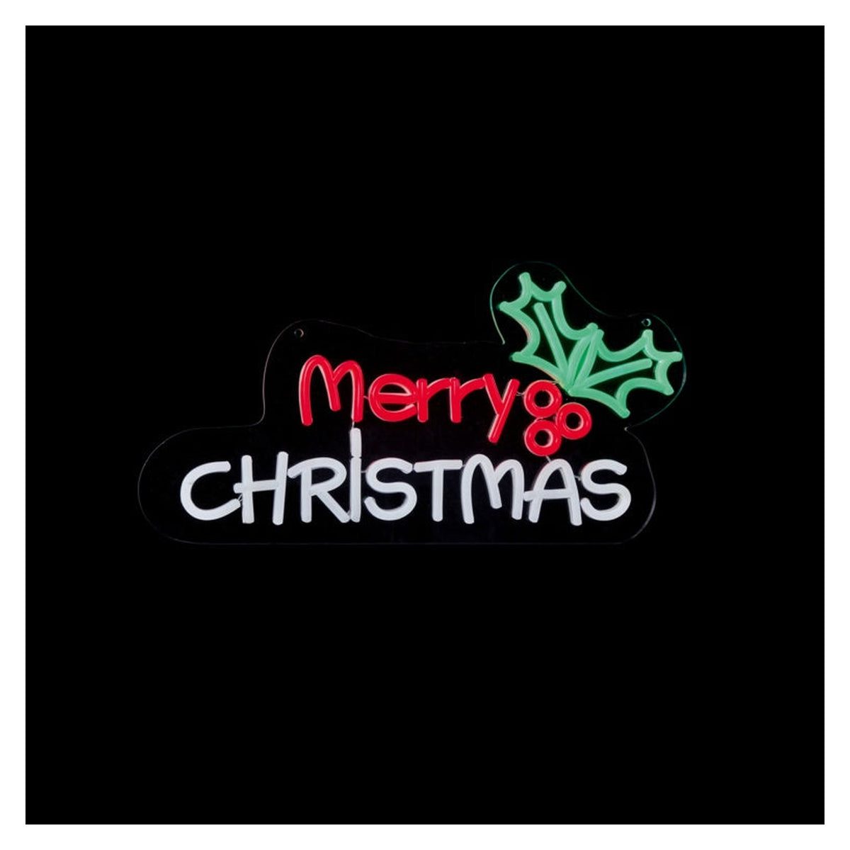 Merry Xmas Hanging Lit Neon Sign - 40cm