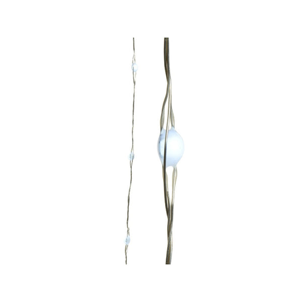 Micro LED Budget String Lights - Cool White/Silver Cable