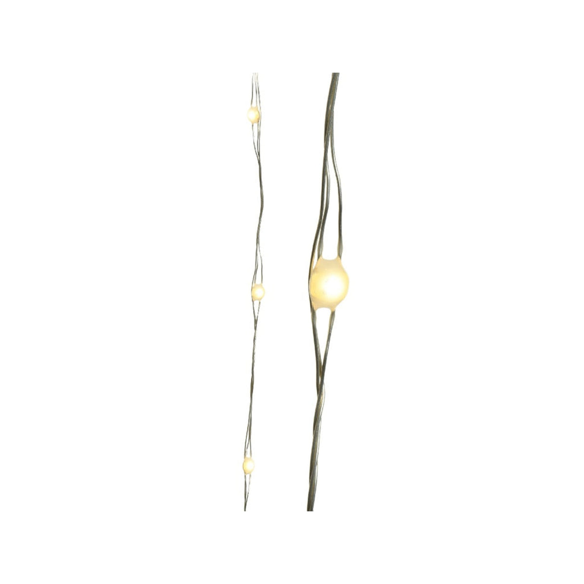 Micro LED Budget String Lights - Warm White/Silver Cable