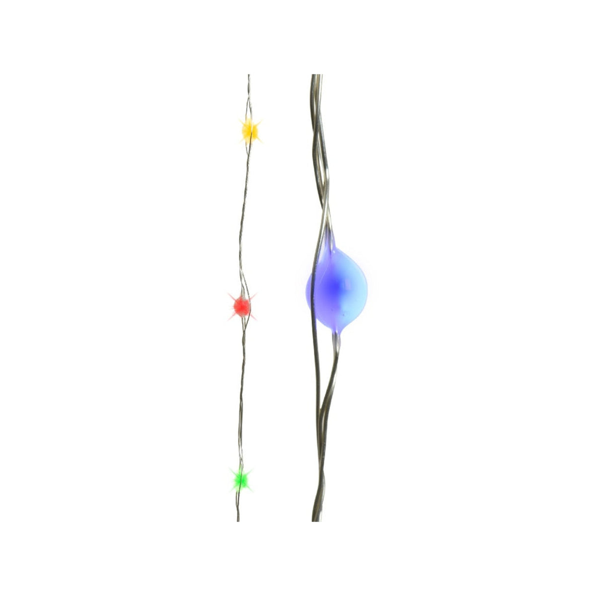 Micro LED Budget Strings Lights - Multi Coloured /Silver Cable
