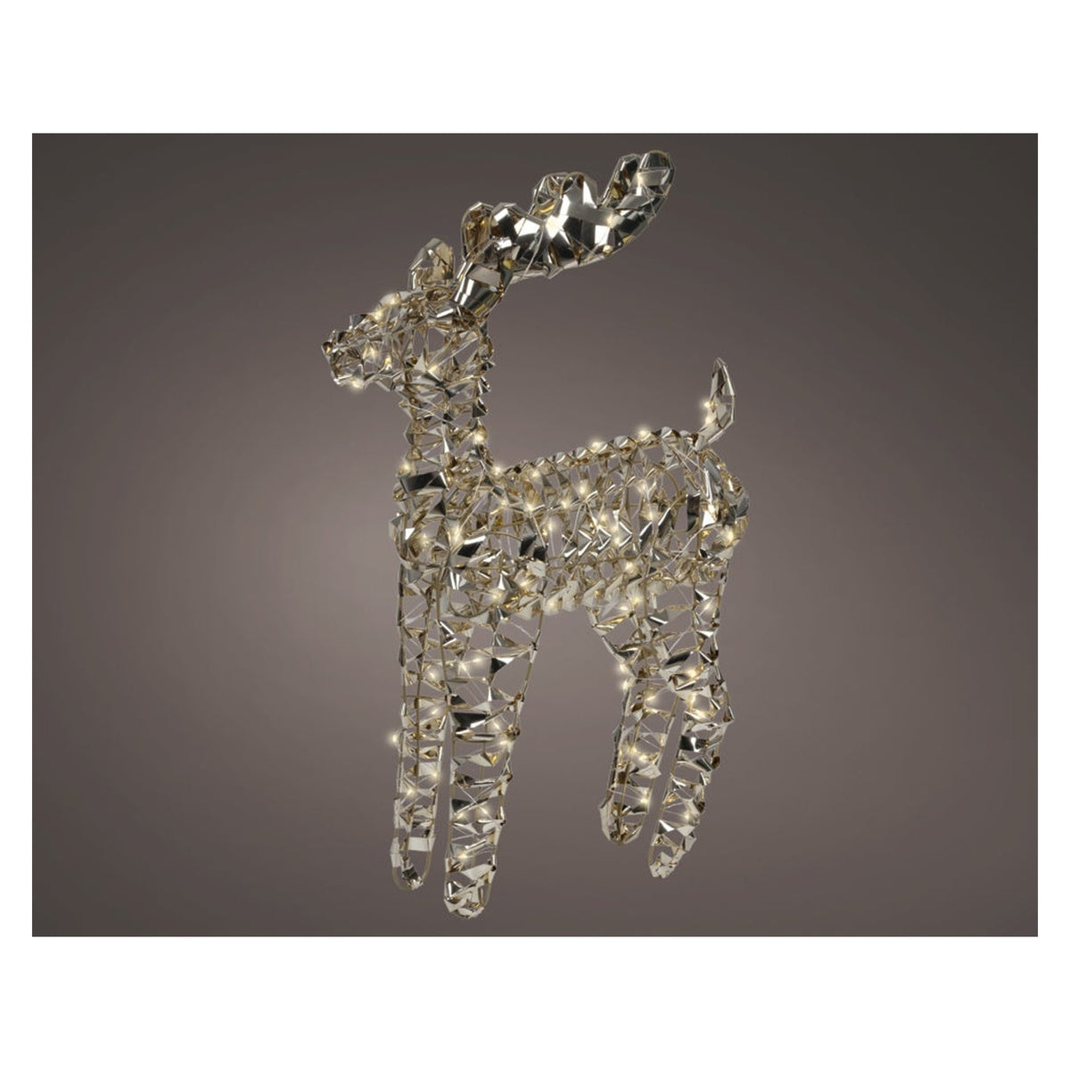Micro LED Reindeer - 100 LEDs Gold, view 2