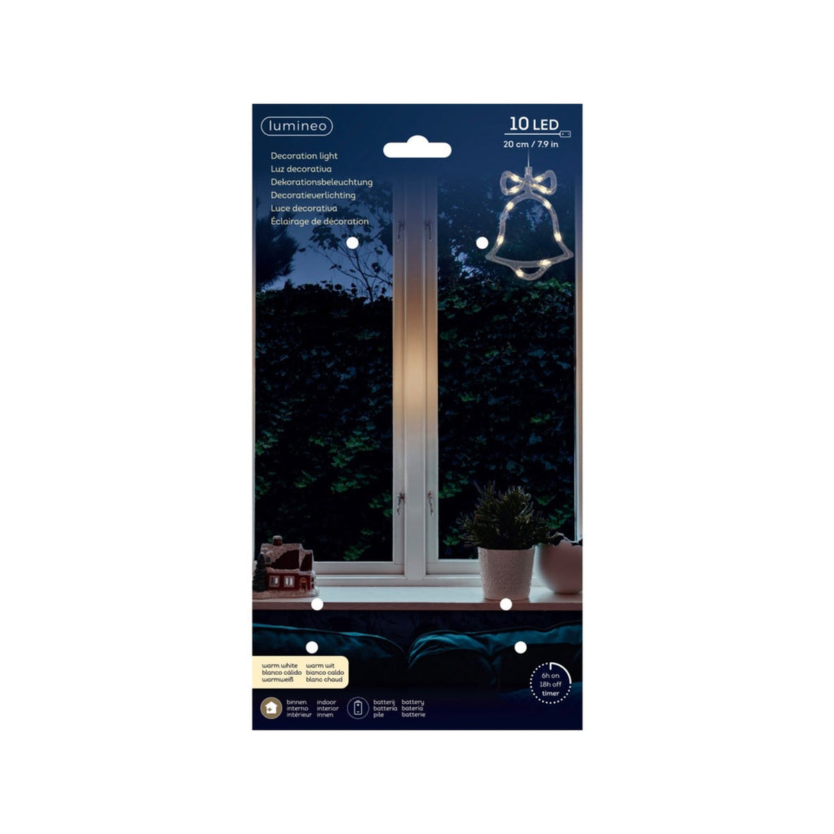 Micro Led Window Light - 10 LEDs Transparent/Warm White