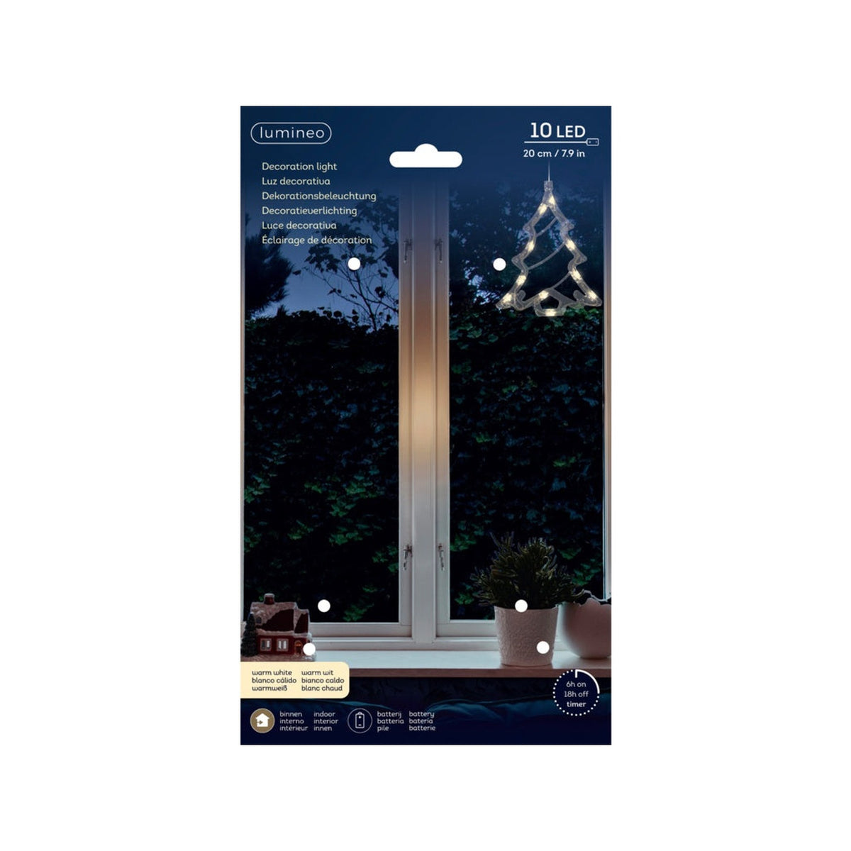 Micro Led Window Light - 10 LED's Transparent/Warm White