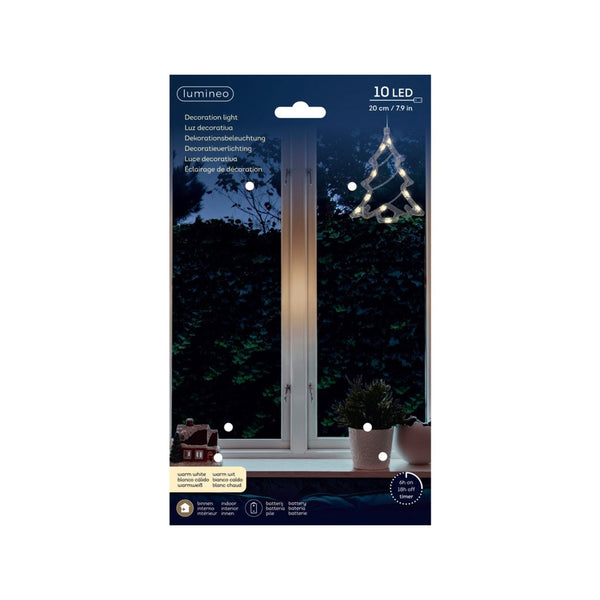 Micro Led Window Light - 10 LED's Transparent/Warm White