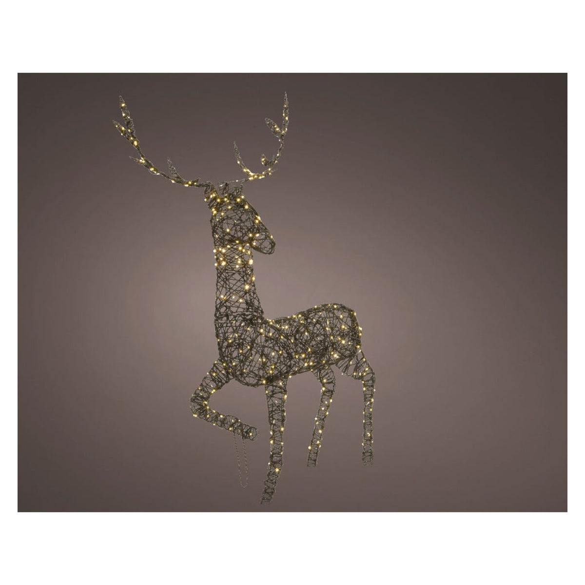 Micro Reindeer Dark Brown - 19cm Warm White LEDS, view 2
