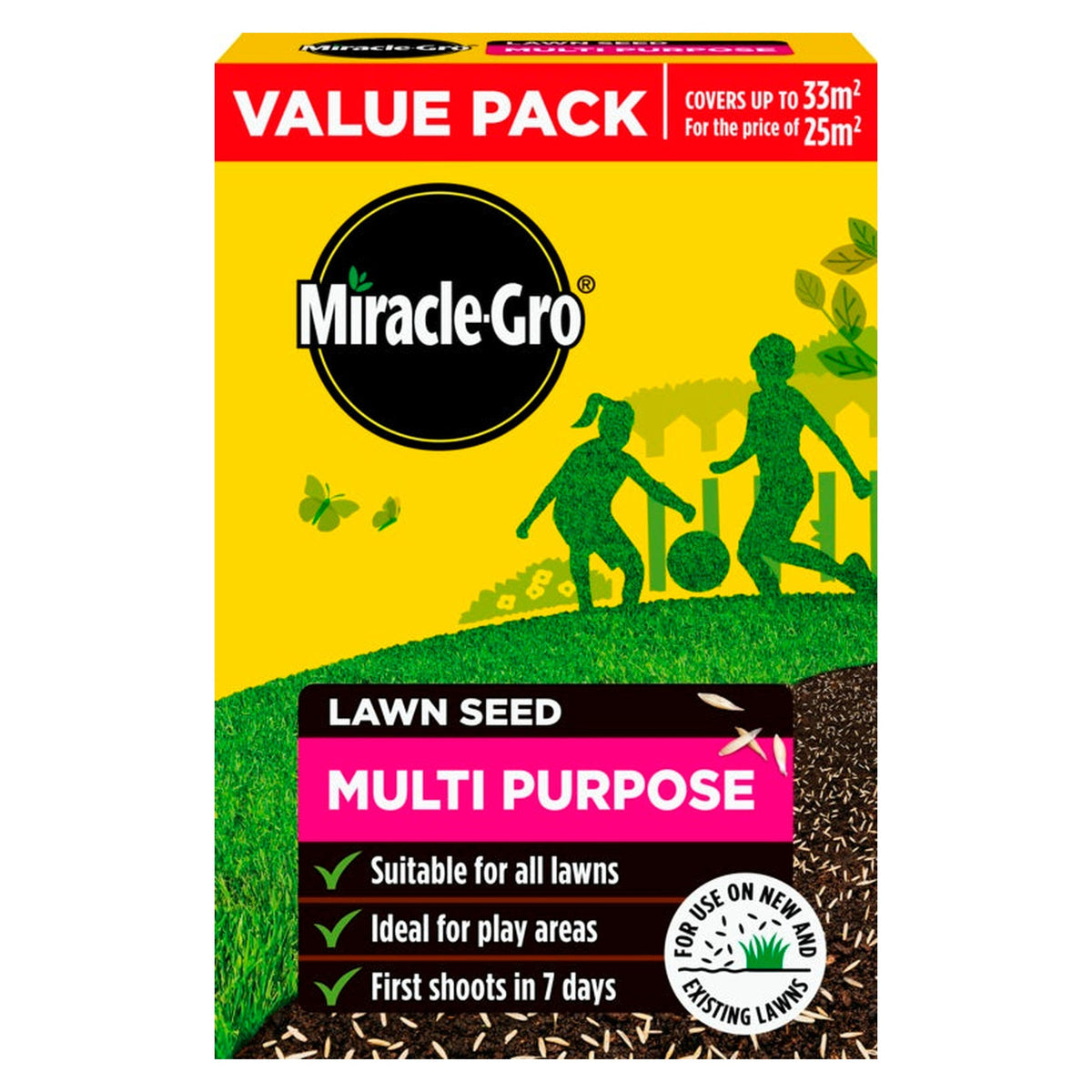 Miracle-Gro Multi Purpose Lawn Seed 33m2 value pack