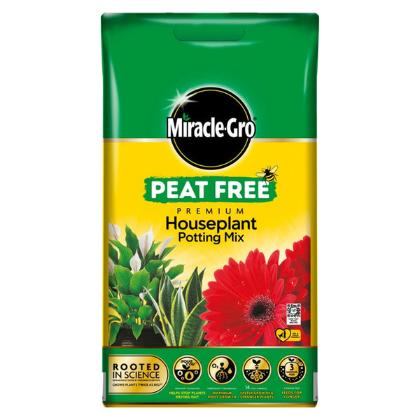 Miracle-Gro peat free houseplant potting mix 10L bag