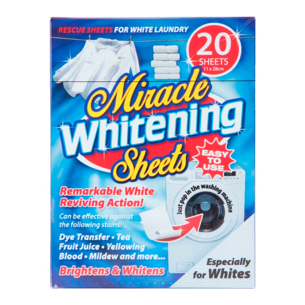 Miracle White Clothes Booster - 20 Sheets, view 2