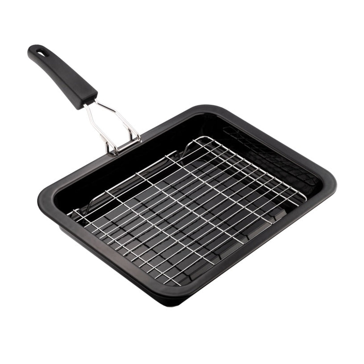 Mtk Housewares vitreous enamel grill pan with tray, 28 x 23cm, view 2