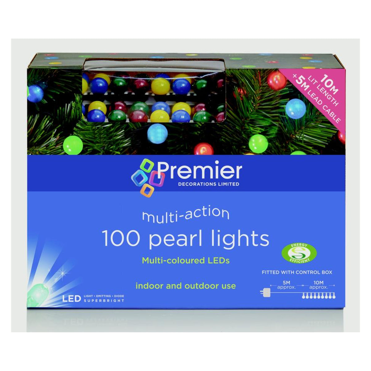 Multi Action Pearl Lights Multi Colour - 100 LED