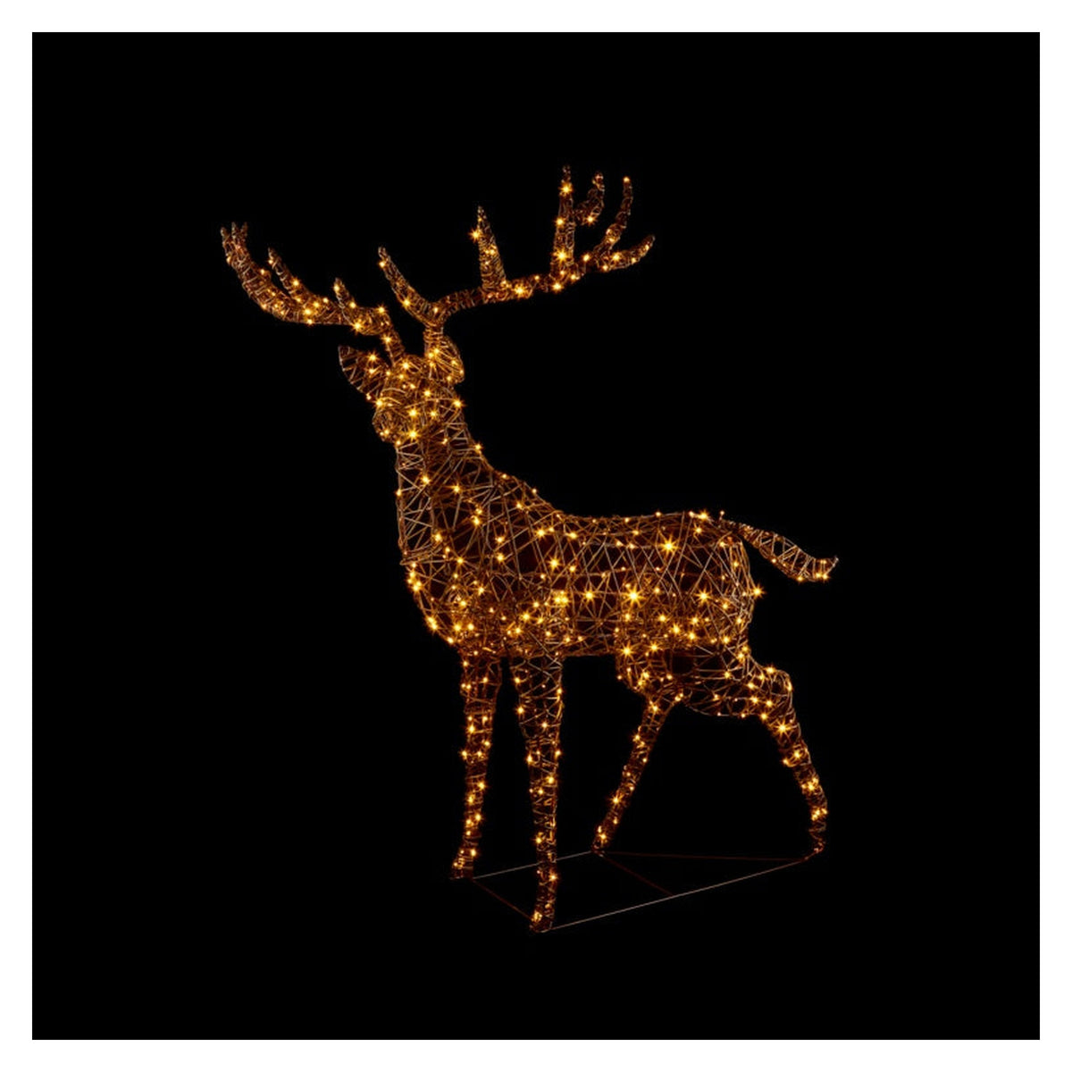 Multi Action Rattan Effect Stag 440l LEDs - 1.66m