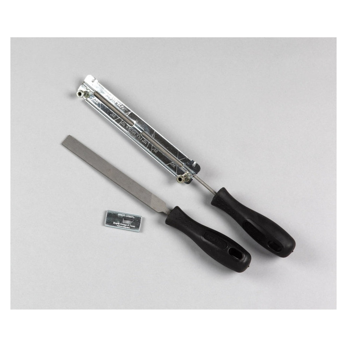 Multi-Sharp chainsaw sharpener kit with file and gauge