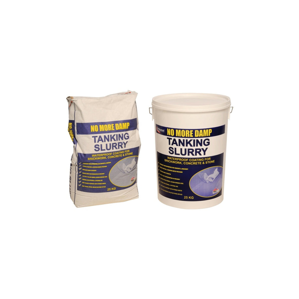 No More Damp tanking slurry 20kg bag in a bucket
