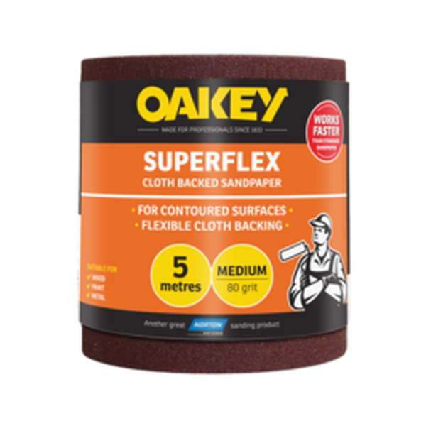Norton Oakey Superflex 80 grade 5m sanding roll