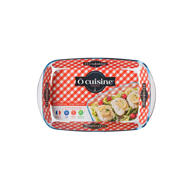O Cuisine rectangular glass roaster 32 x 20cm