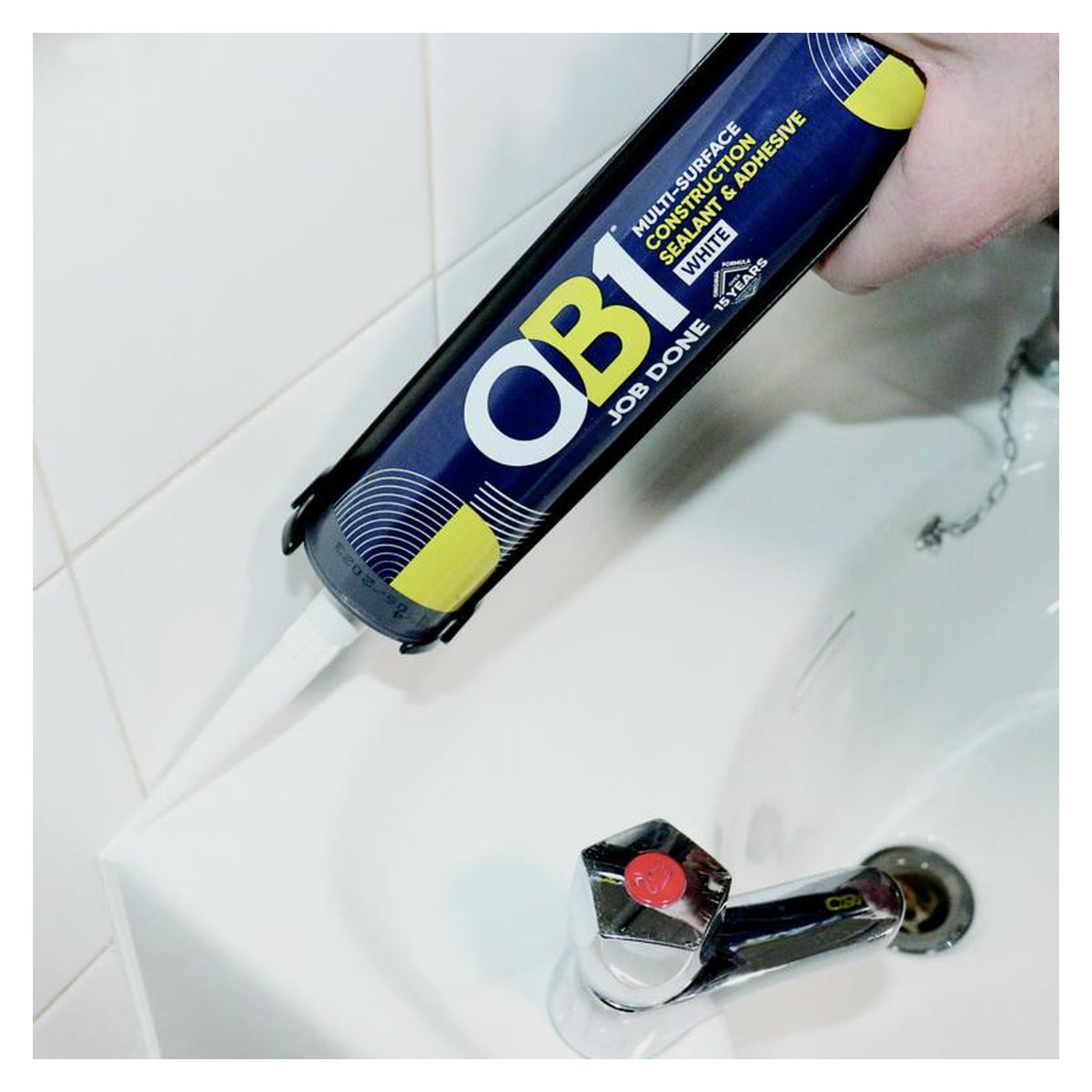 OB1 Multi Surface Sealant and Adhesive 290ml in White, view 2