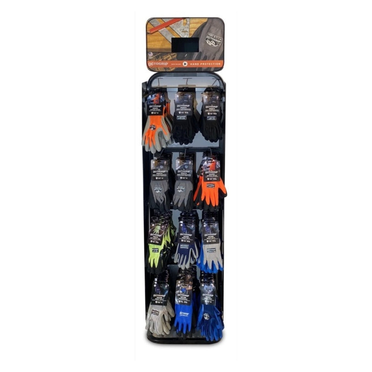 Octogrip gloves mixed stock and stand display