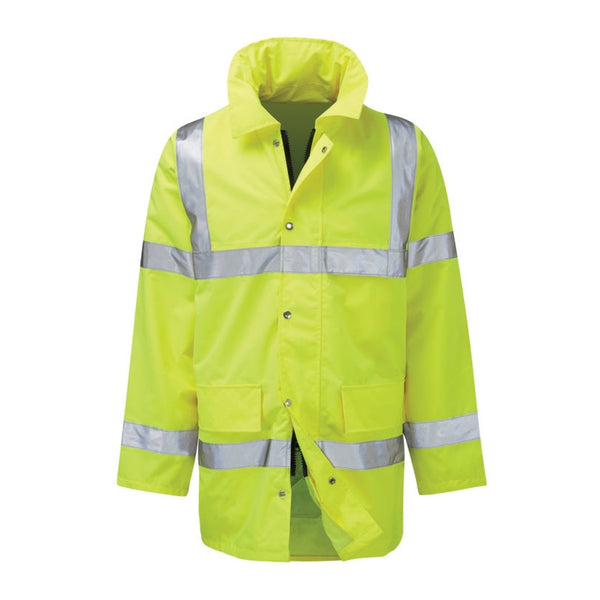 Orbit Geraint hi vis three-quarter coat, medium