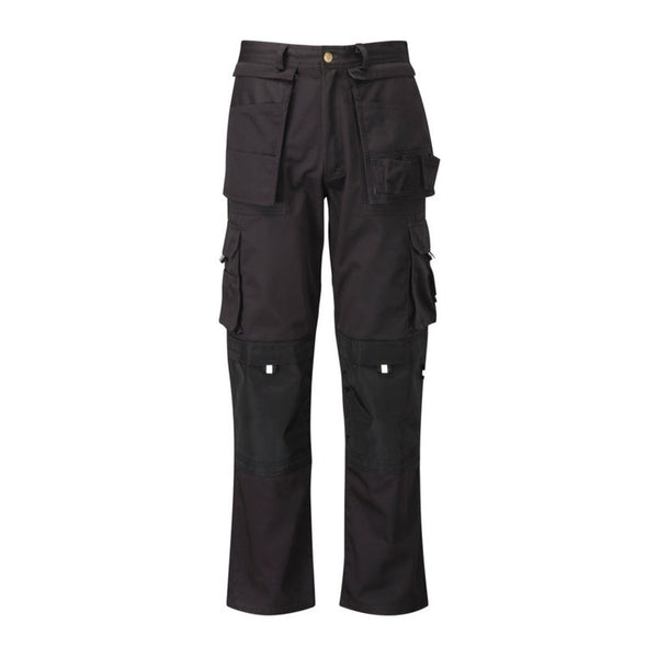 Orbit Pro black multi pocket work trousers 34L