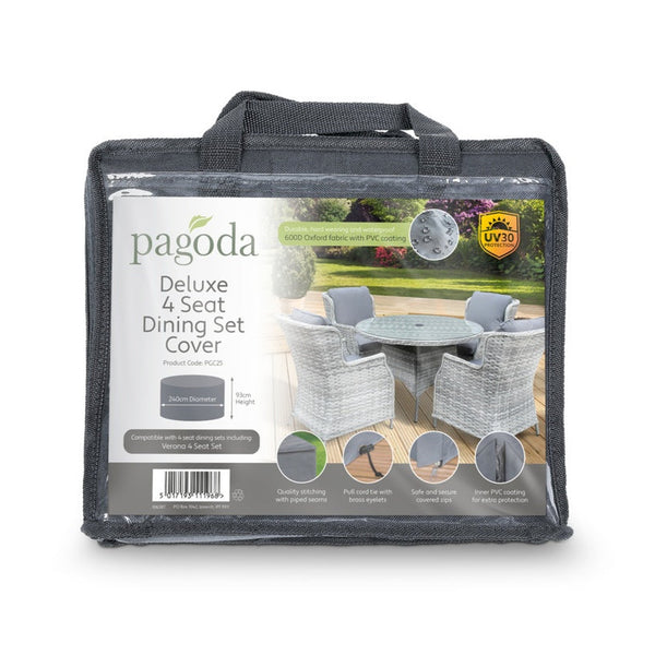 Pagoda Deluxe 4 seat dining set cover 240 x 93cm