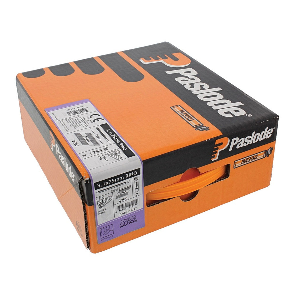 Paslode ring galvanised nails 75 x 3.1mm