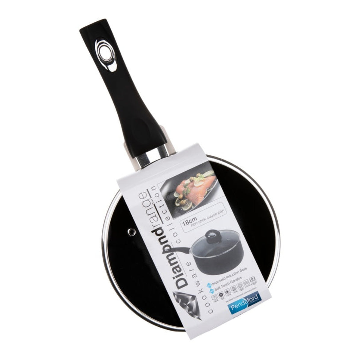 Pendeford 18cm non stick saucepan, view 5