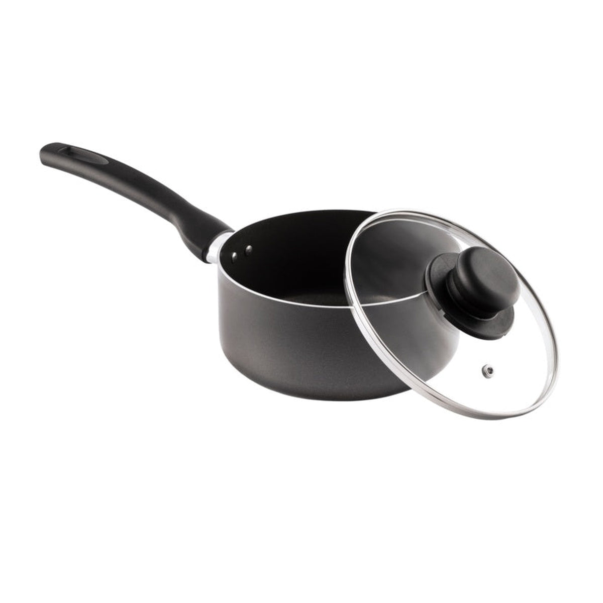 Pendeford Chef's Choice 16cm non stick saucepan with glass lid, view 2
