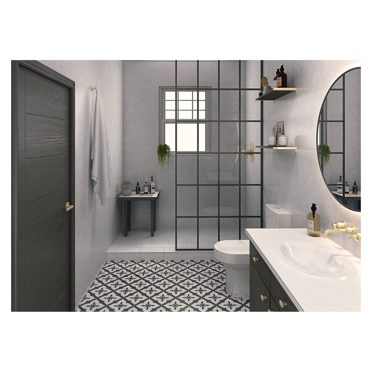 Perform Panel White Frost bathroom shower panel 2400 x 600mm