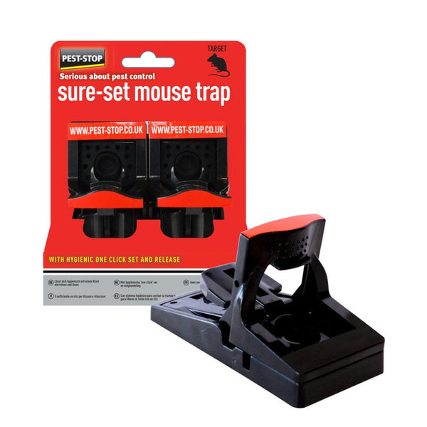 Pest-Stop Sure Set plastic mouse traps, twin pack
