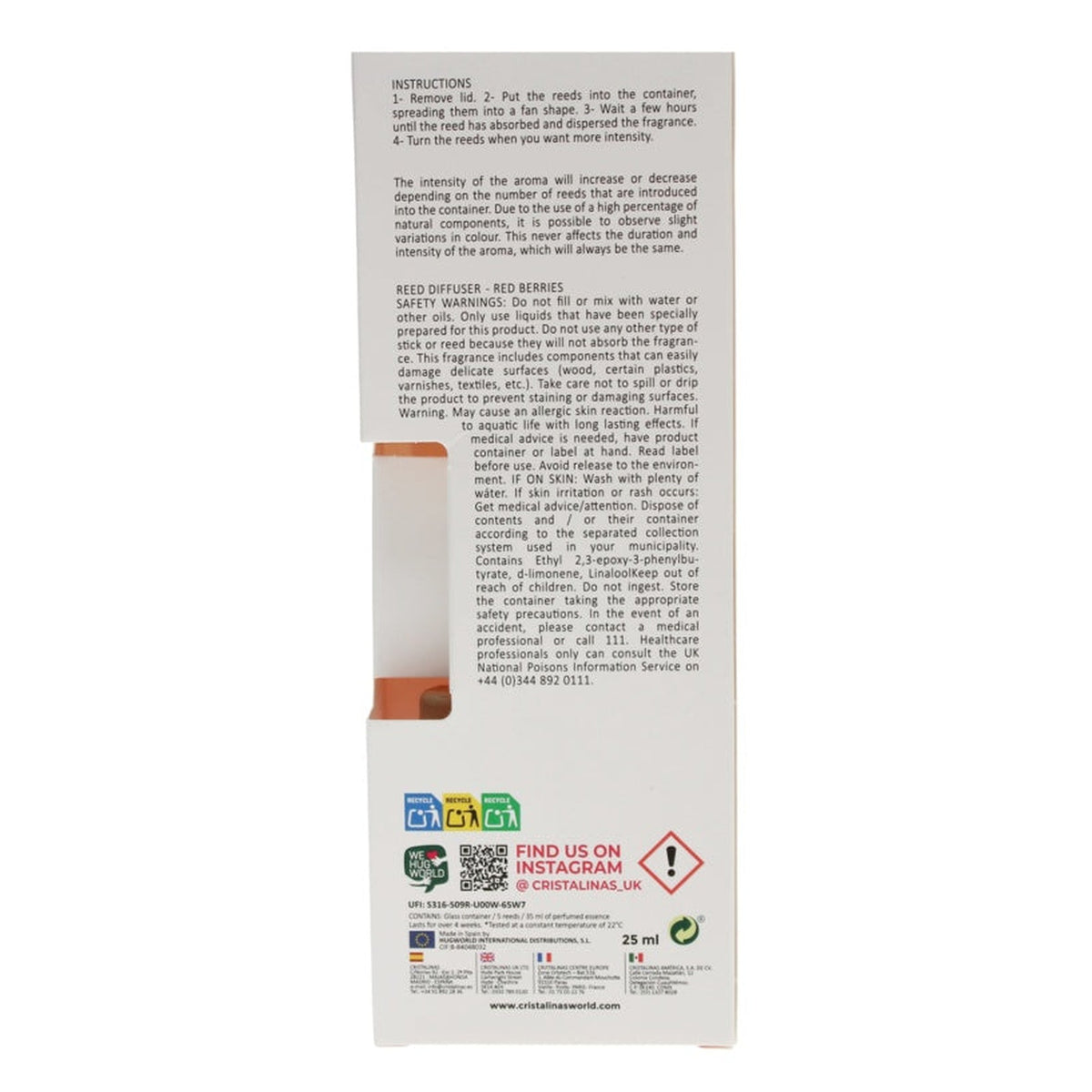 Pet Reed Diffuser 25ml - Red Berries, view 2