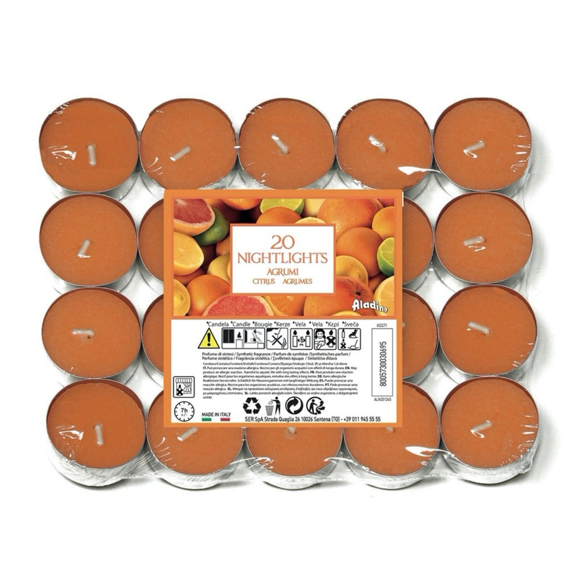Petali citrus 7 hour nightlights, pack of 20