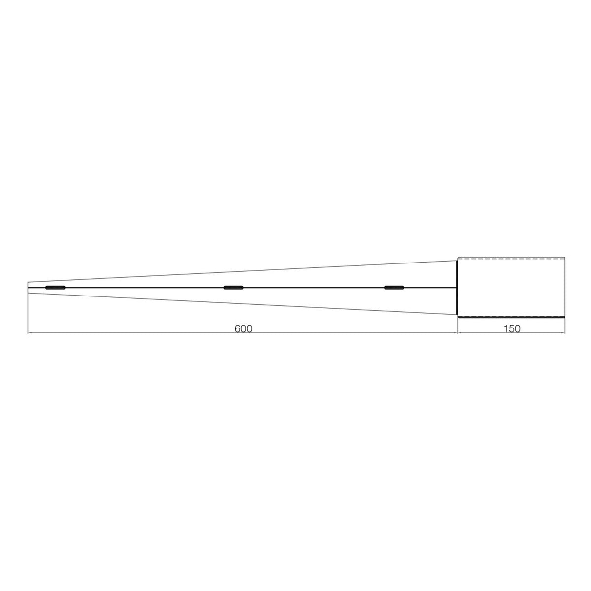 Picardy fence grip post spike 100 x 100 x 600mm, view 3