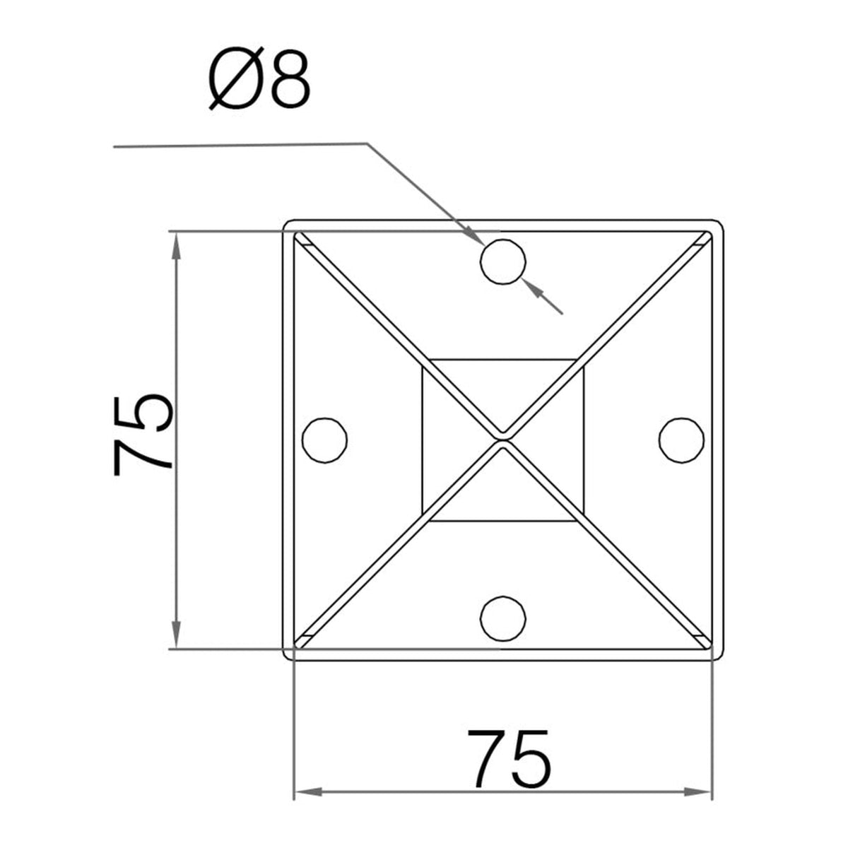 Picardy fence grip spike for 75 x 75mm posts, view 2
