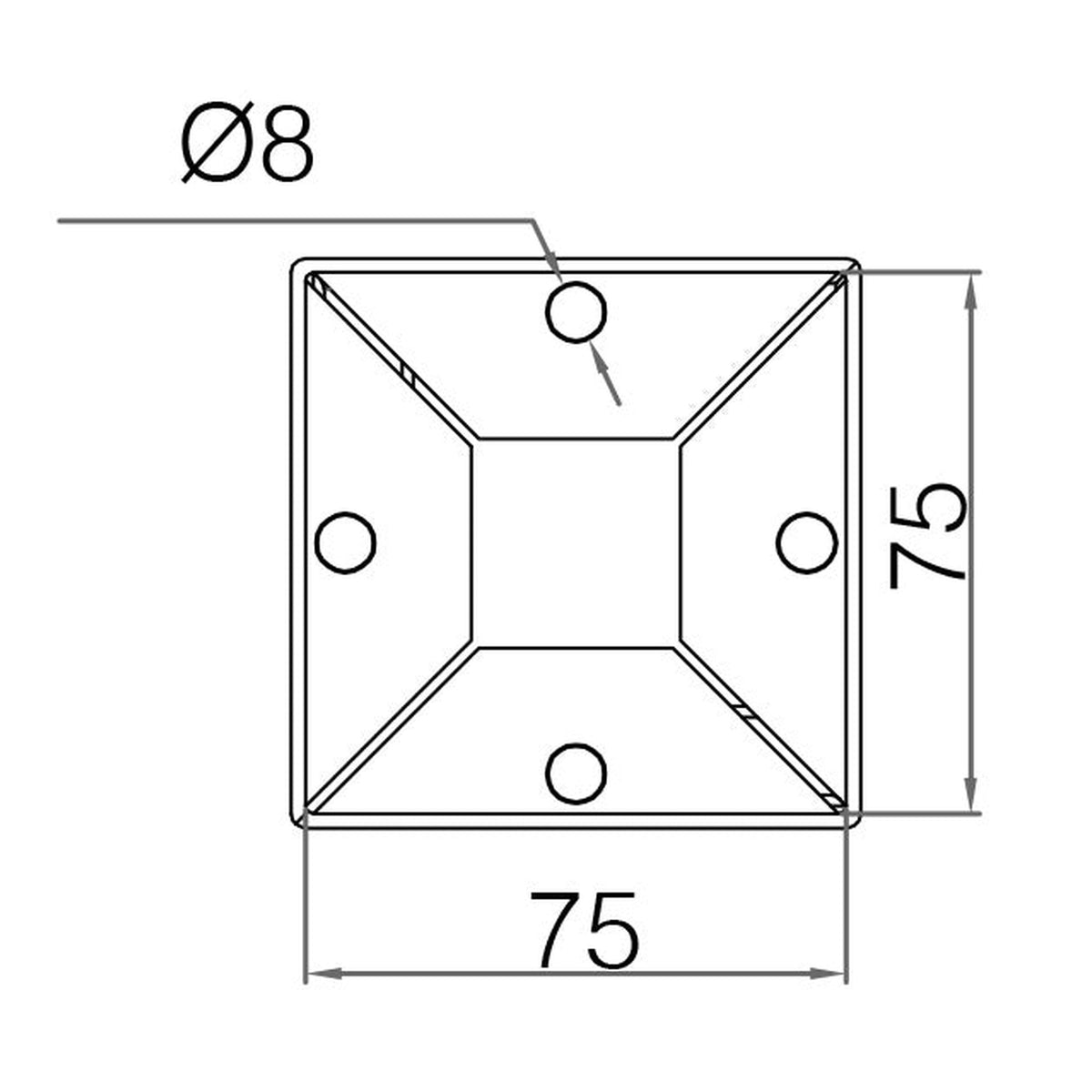 Picardy repair spur 75 x 75mm, view 2