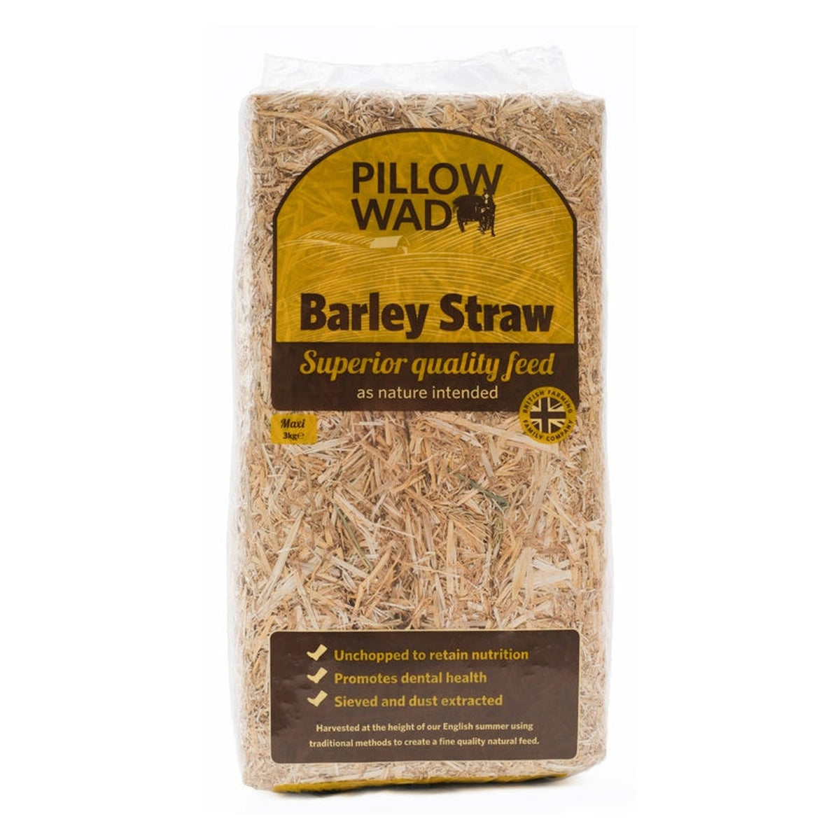 Pillow Wad Maxi Barley Straw 3kg pack for small pets