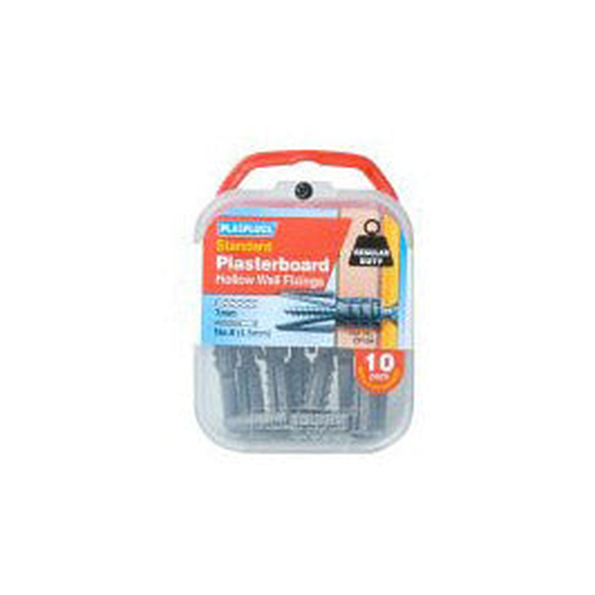 Pack of 10 Plasplugs regular duty plasterboard fixings