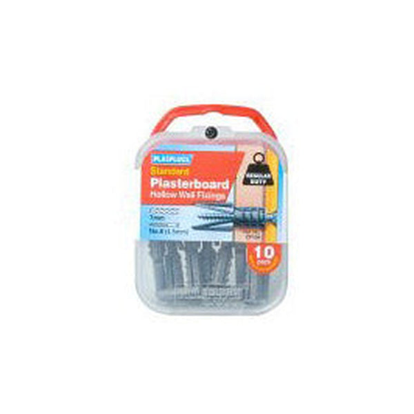 Pack of 10 Plasplugs regular duty plasterboard fixings