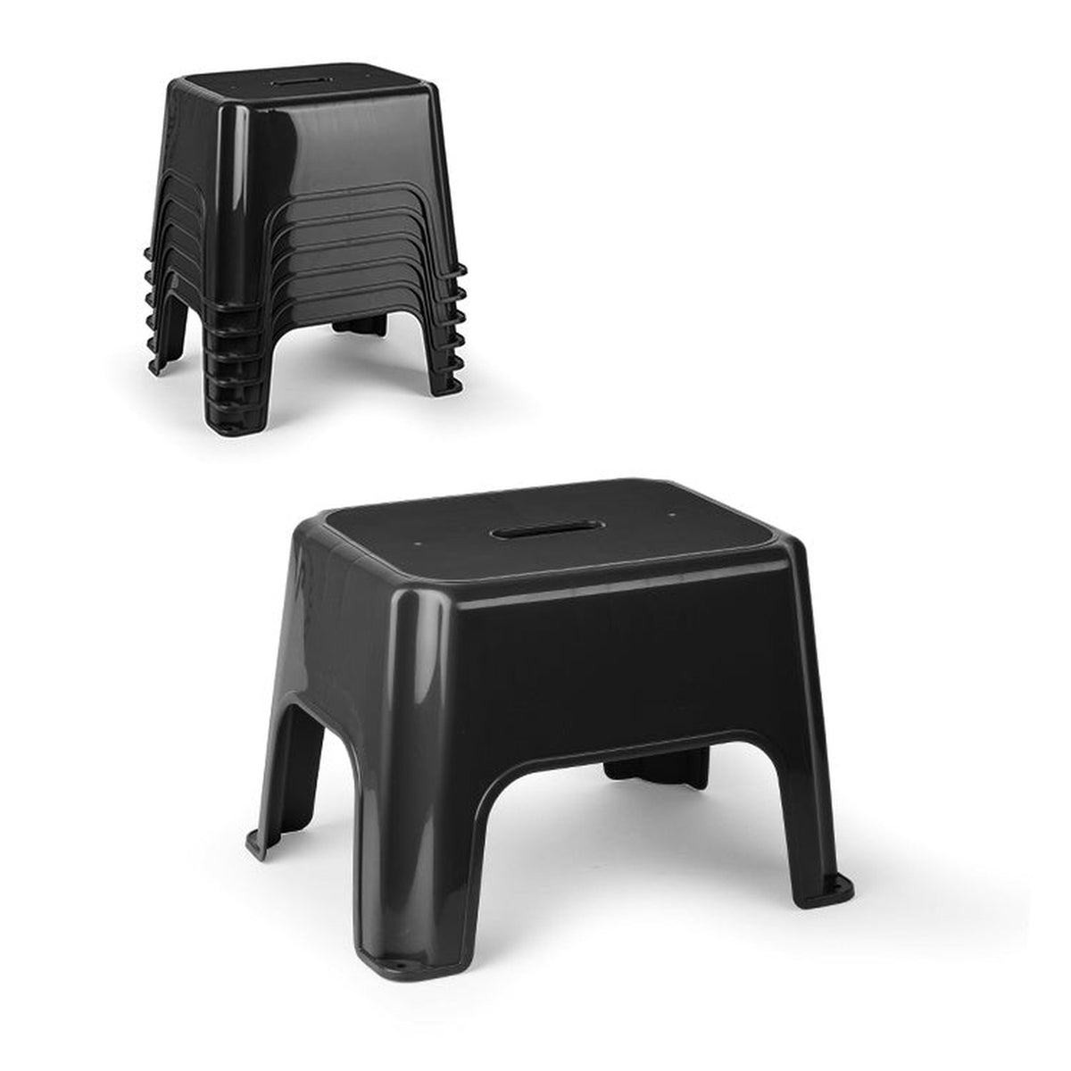Plasticforte Eco black step stool