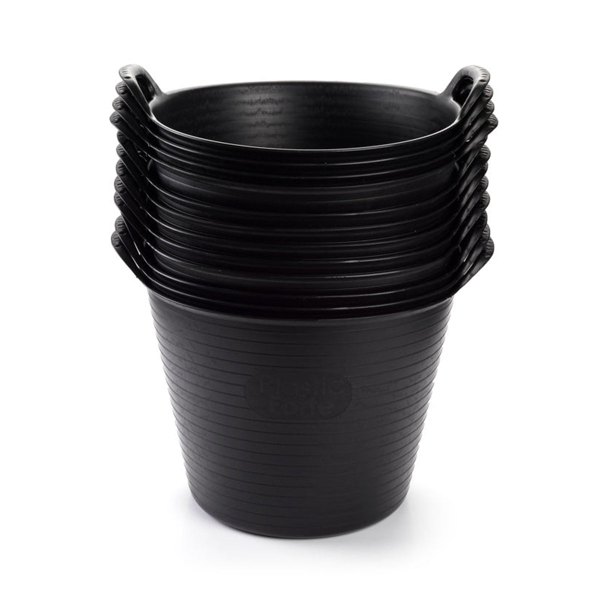 Plasticforte Eco Tub 25L in black, view 2