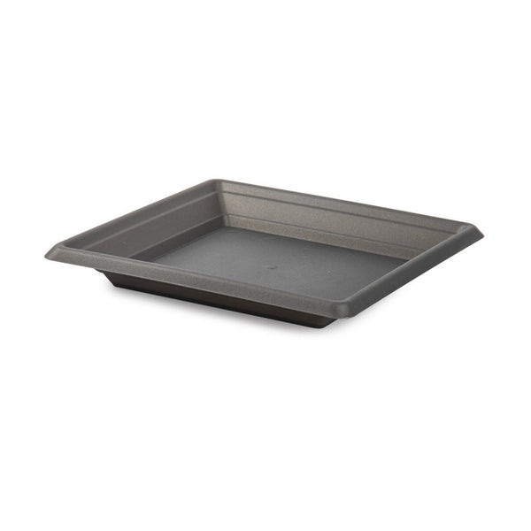 Plasticforte anthracite 30cm square saucer