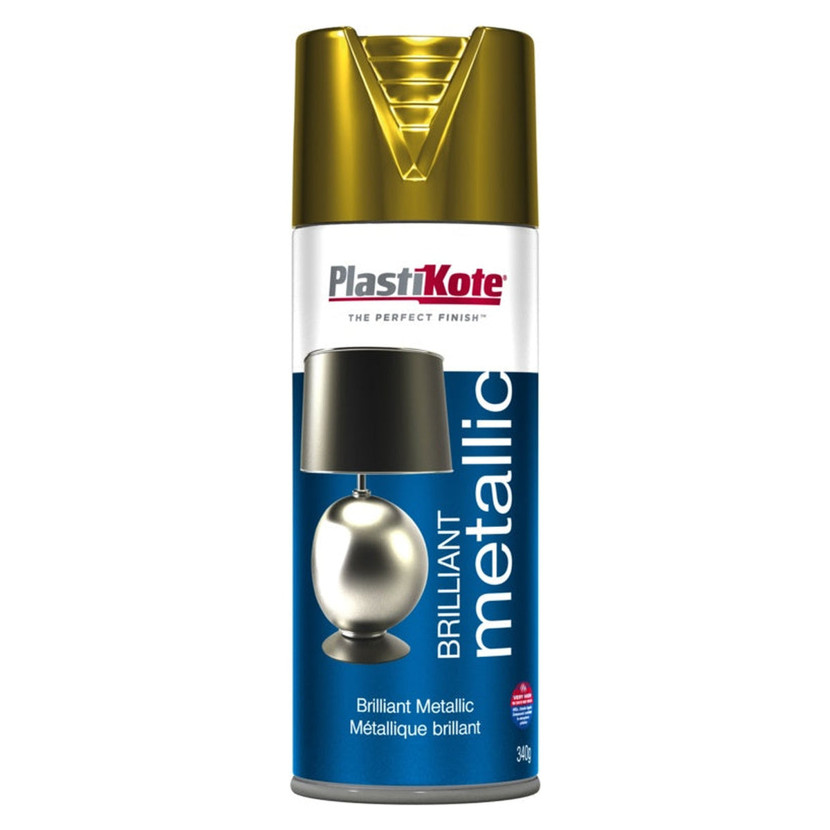 PlastiKote Brilliant Metallic gold aerosol 400ml
