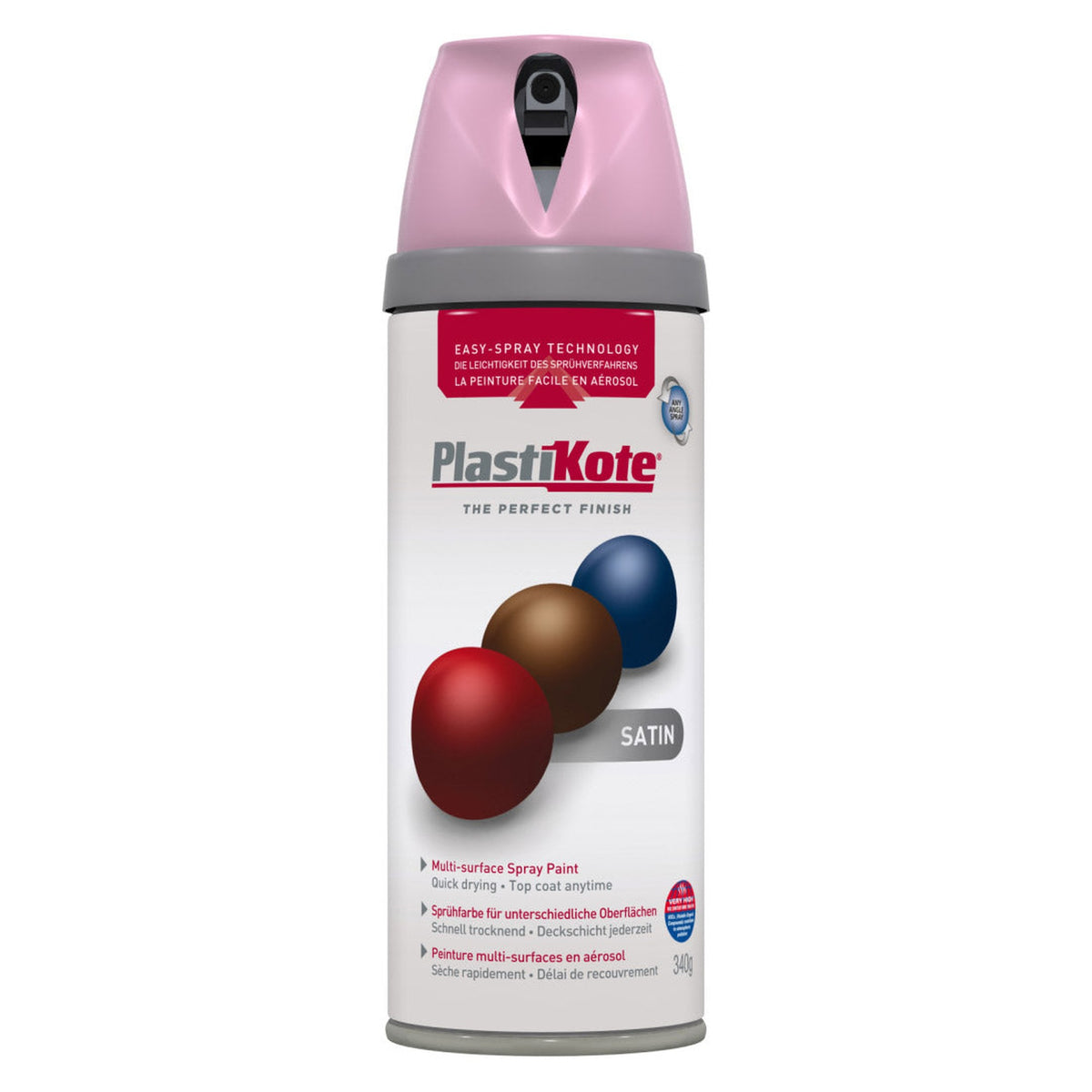 PlastiKote Twist & Spray 400ml can in Cameo Pink Satin
