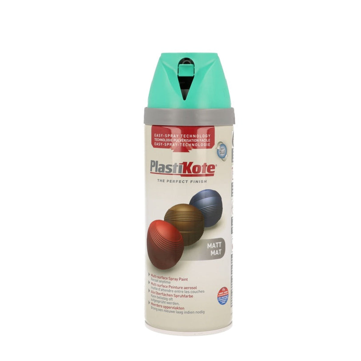 PlastiKote Twist & Spray 400ml can in Classic Teal Matt