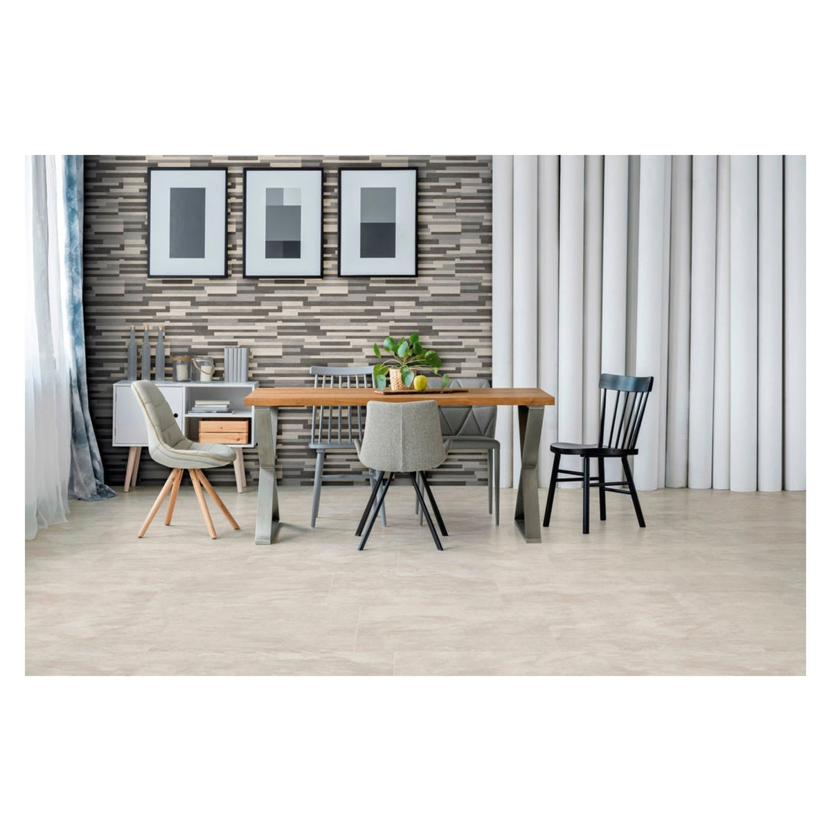 Plus 39 Rocks Almond porcelain wall and floor tile 30 x 60cm, view 3